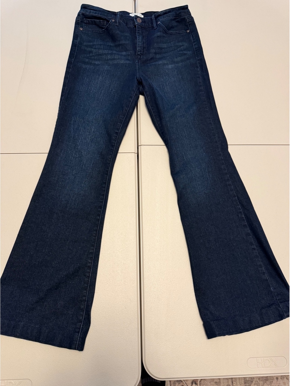Sofia Jeans by Sofia Vergara Melisa Flare Dark Blue Denim Jeans Size 6 Short